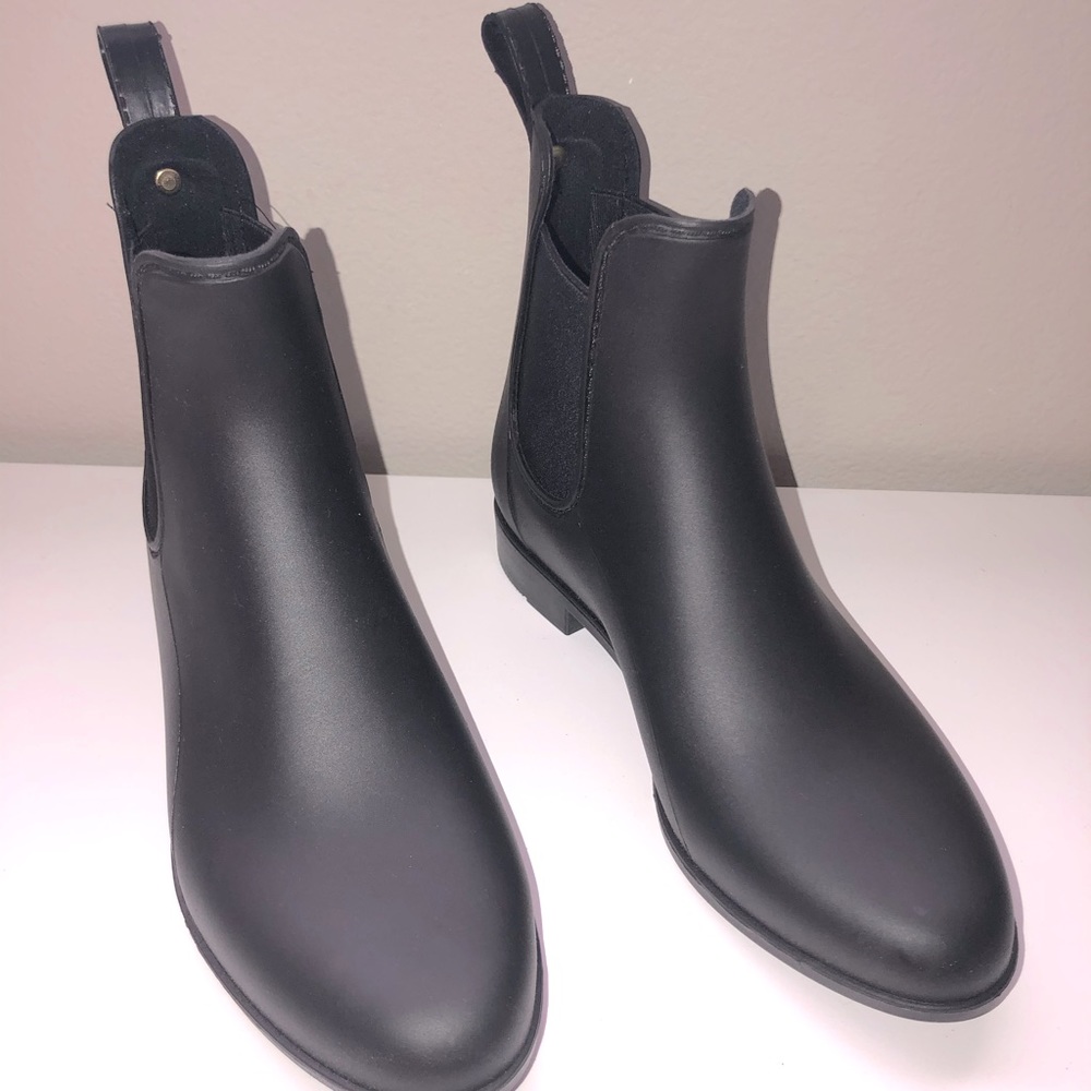 Sam Edelman matte black tinsley rubber rain boot